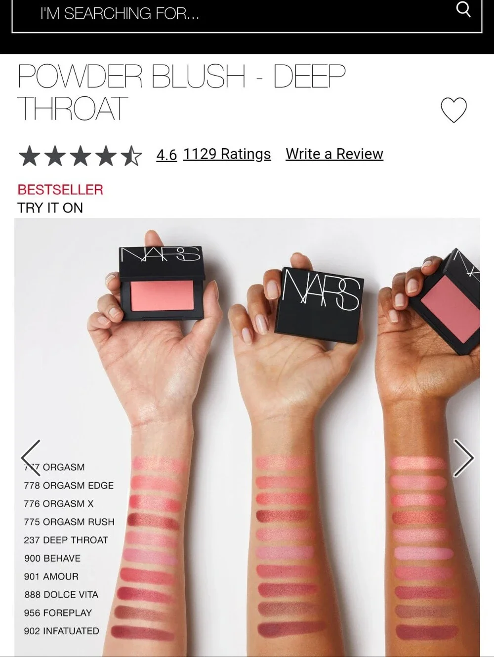 NEW NARS Blush In Deep Throat